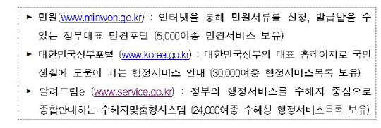 2016년 통합되는 3개 시스템. 행정자치부 제공.